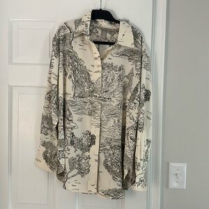 NWT H&M satin button down